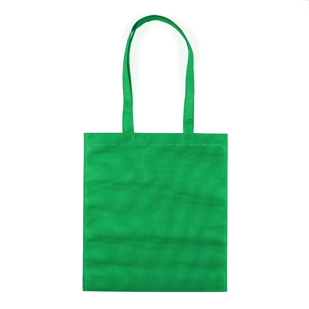 Sacola de TNT verde com alças compridas